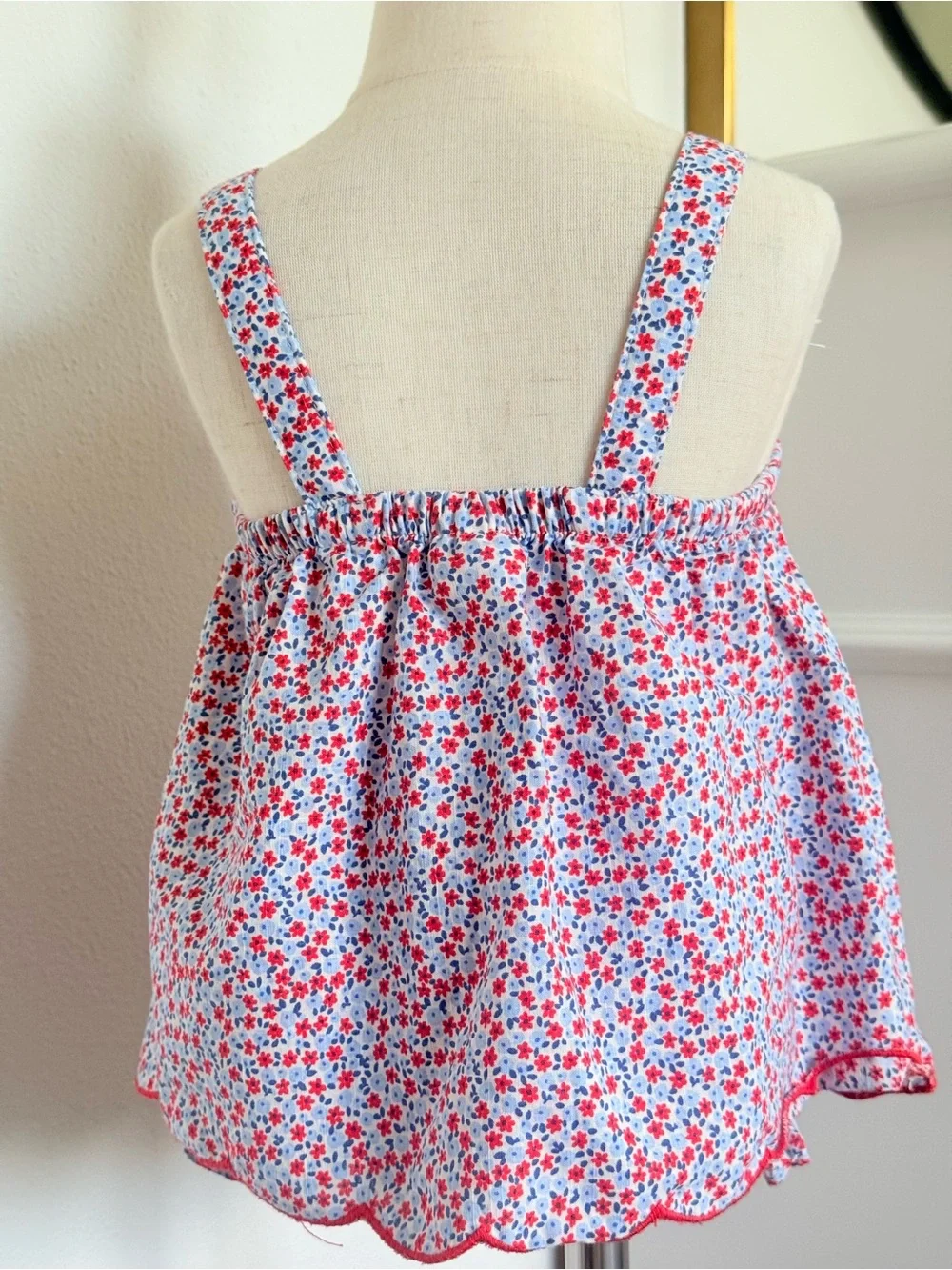 Cat & Jack Baby Girls 18M Floral Sundress & Bloomer Set Red Blue